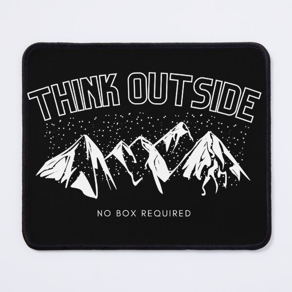 Item preview, Think Outside No Box Required - Snowy Mountain (wt) designed and sold by Amon Ferg.