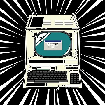 Artwork thumbnail, Retro Computer (white print) by Studio-Sy