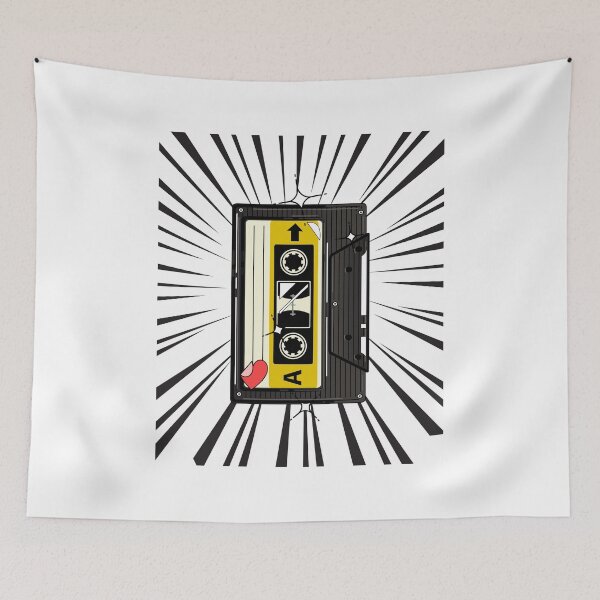 Item preview, Retro Cassette Tape (black print) designed and sold by Studio-Sy.