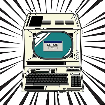 Artwork thumbnail, Retro Computer (black print) by Studio-Sy