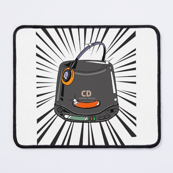 Item preview, Retro CD Player Discman (black print) designed and sold by Studio-Sy.