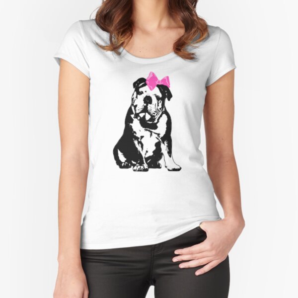 Betty Bulldog Fitted Scoop T-Shirt