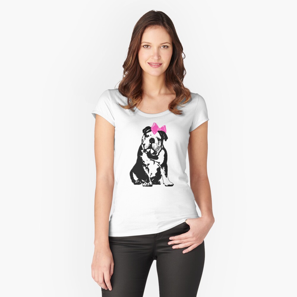 Betty Bulldog Fitted Scoop T-Shirt