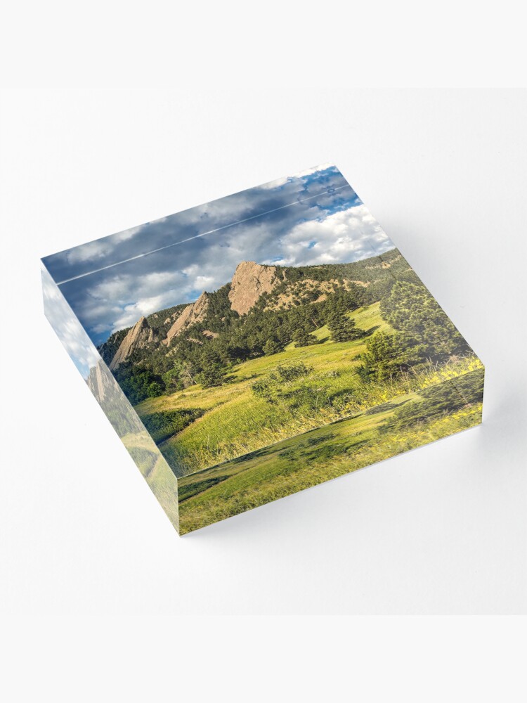Alternate view of Delicious Vanilla Clouds On A Summer Chautauqua Morning Acrylic Block
