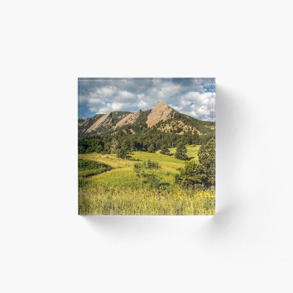 Delicious Vanilla Clouds On A Summer Chautauqua Morning Acrylic Block