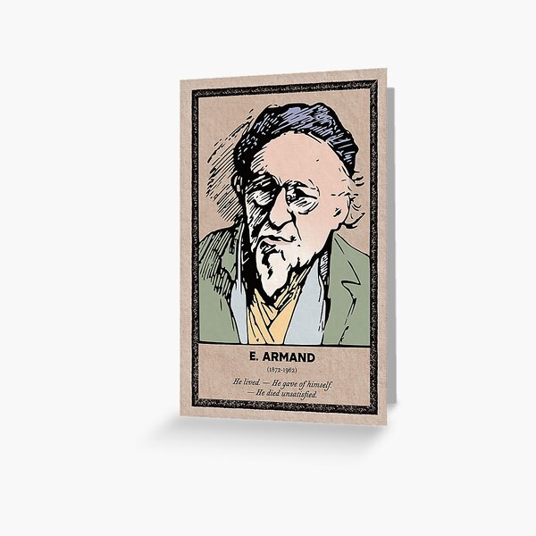 E. Armand — Sketch and Epitaph Greeting Card