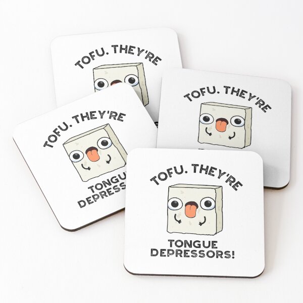 Item preview, Tofu. They're Tongue Depressors Funny Food Puns  designed and sold by punnybone.