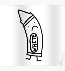 Póster Sad White Crayon :(