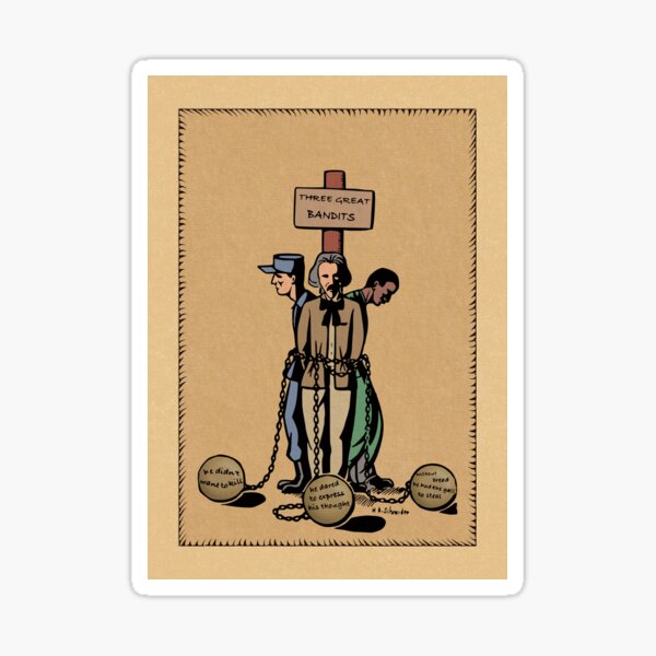 Three Great Bandits (l'en dehors) Sticker