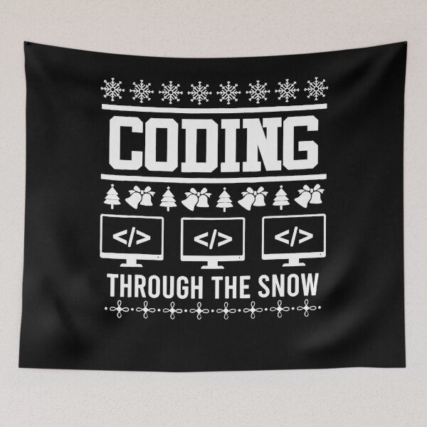 Item preview, Coder Ugly Christmas Coding through Snow designed and sold by TaraxDoolittle.