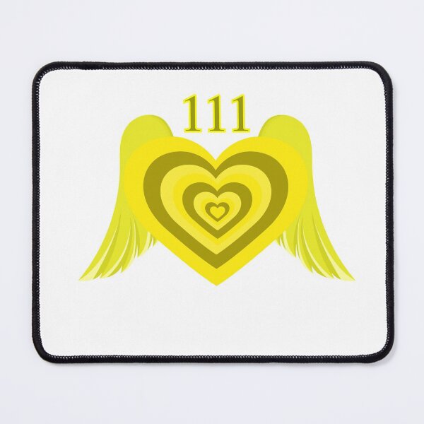 Aperçu de l'œuvre 111 NUMÉRO D'ANGE JAUNE Y2K créée et vendue par DiscoVibes.