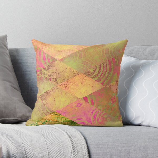 Pink Diagonal Series 01 Throw Pillow
