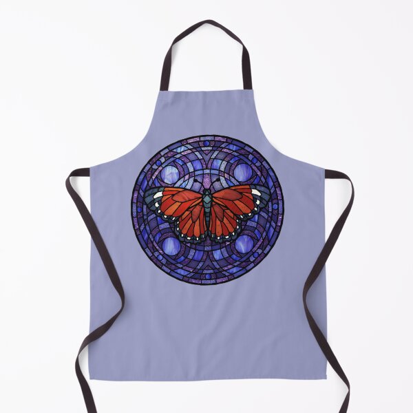 Item preview, Red Butterfly Round Purple Stained Glass designed and sold by Wyvernwrought.