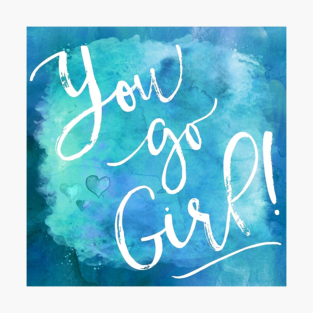 You go girl quote isolated Royalty Free Vector Image