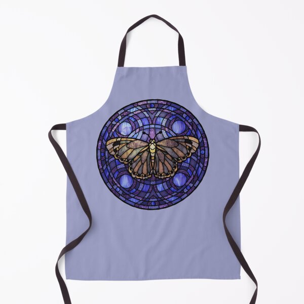 Item preview, Brown Moth Round Purple Stained Glass designed and sold by Wyvernwrought.