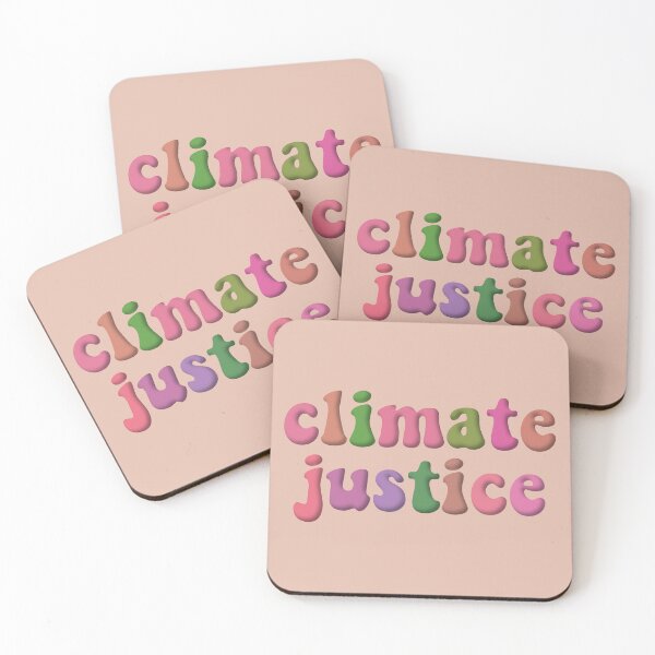 Item preview, Climate Justice Retro Pink Green Brown Environmental Advocacy designed and sold by cashewdays.