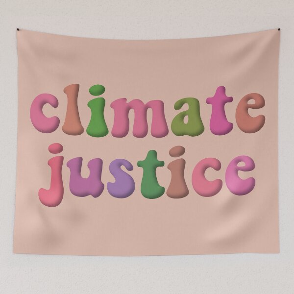 Item preview, Climate Justice Retro Pink Green Brown Environmental Advocacy designed and sold by cashewdays.