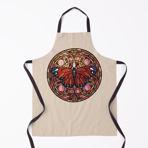 Item preview, Red Butterfly Round Red Stained Glass designed and sold by Wyvernwrought.