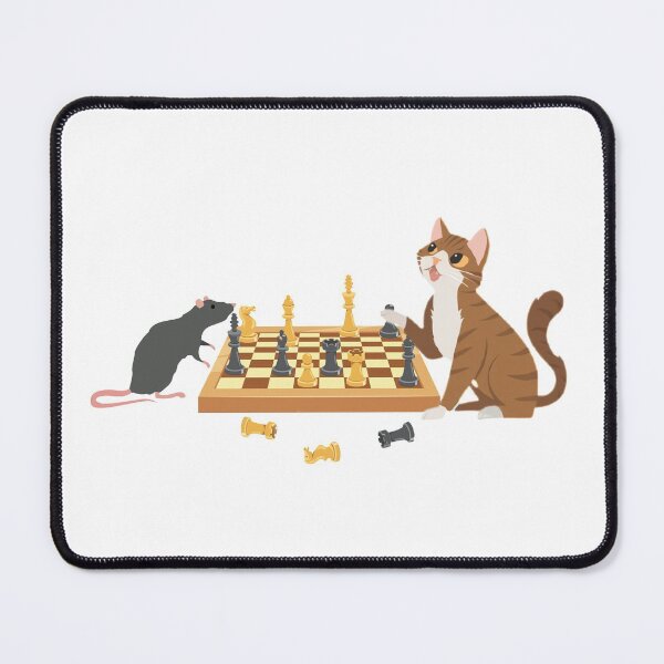 Item preview, Cat and Rat Playing Chess designed and sold by VectoMore.