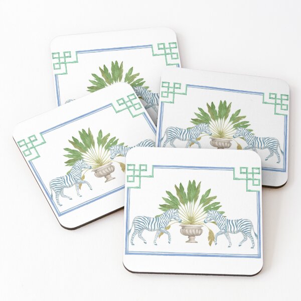 Item preview, Chinoiserie Zebra Palm tree fretwork designed and sold by Yunihadi.