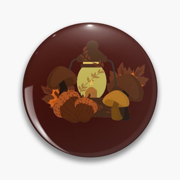 Item preview, Forest lantern with acorns, fallen leaves and wild mushrooms designed and sold by YourSpace8.