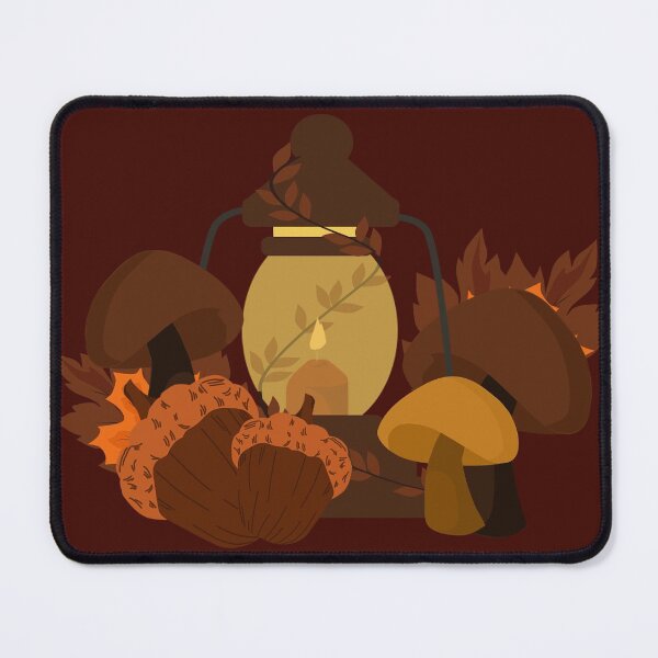 Item preview, Forest lantern with acorns, fallen leaves and wild mushrooms designed and sold by YourSpace8.
