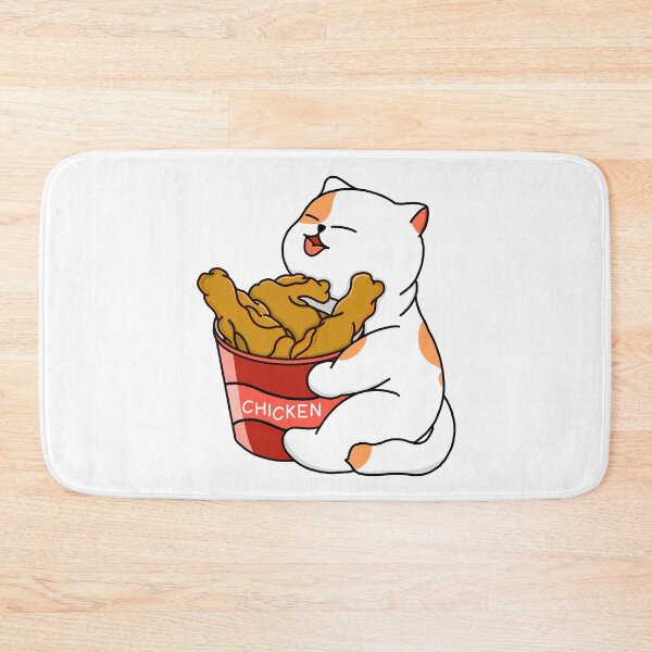 Item preview, Cat Loves Fried Chicken designed and sold by Kimprut.
