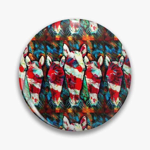 Item preview, Horse Heads Stripes And Swirls designed and sold by joanstratton.