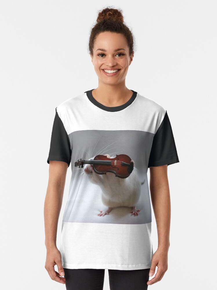 Alternate view of Its not easy being a violin player:) Graphic T-Shirt