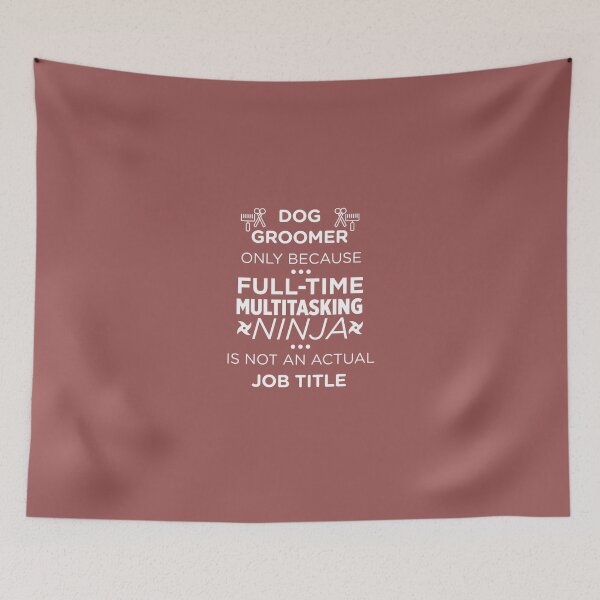 Aperçu de l'œuvre Dog Groomer Ninja pas le titre du poste Funny Groomer T-Shirt créée et vendue par AlwaysAwesome.