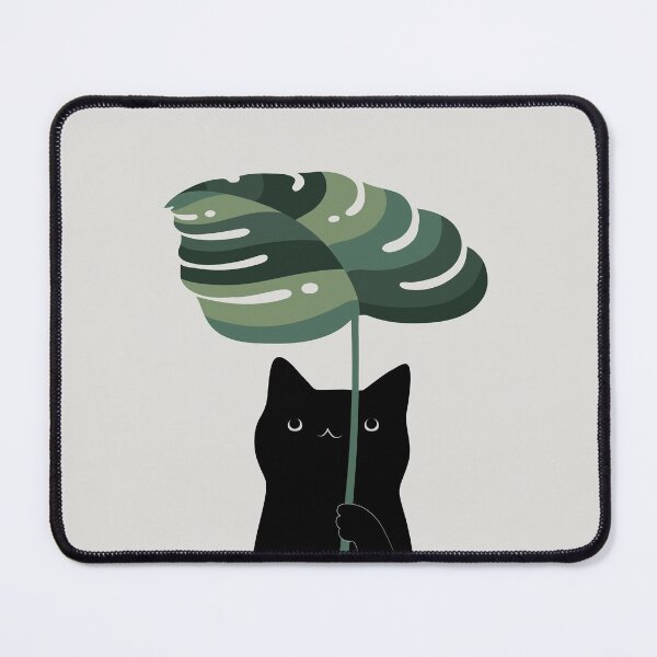 Cat and Plant 16 Mouse Pad