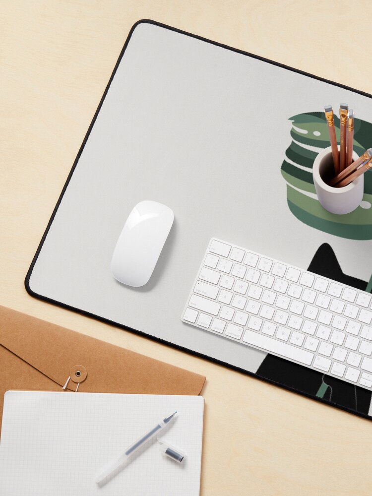 Alternate view of Cat and Plant 16 Mouse Pad