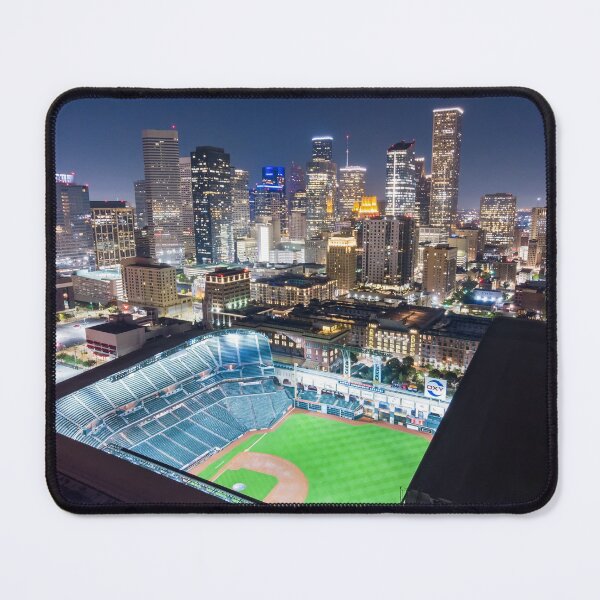 Item preview, Houston Skyline lit up at night with Minute Maid Park designed and sold by Raul Cano.