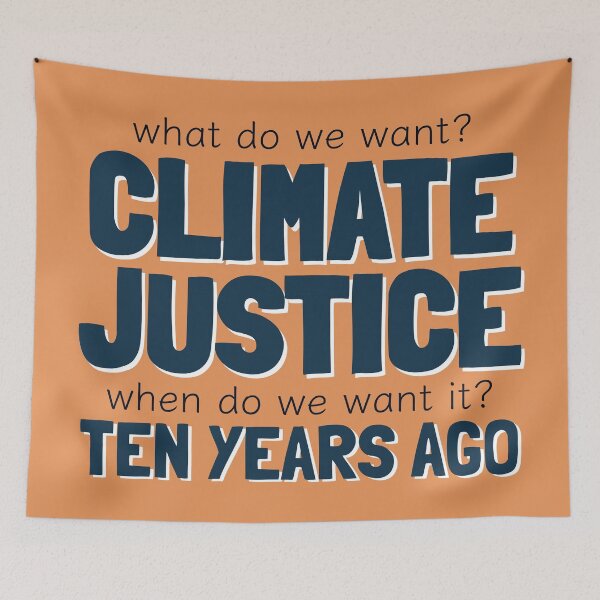 Item preview, Climate Justice Chant Environmental Advocacy Dark Teal designed and sold by cashewdays.