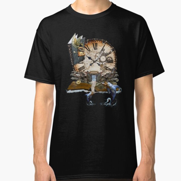 Steampunk Dragon Library Classic T-Shirt