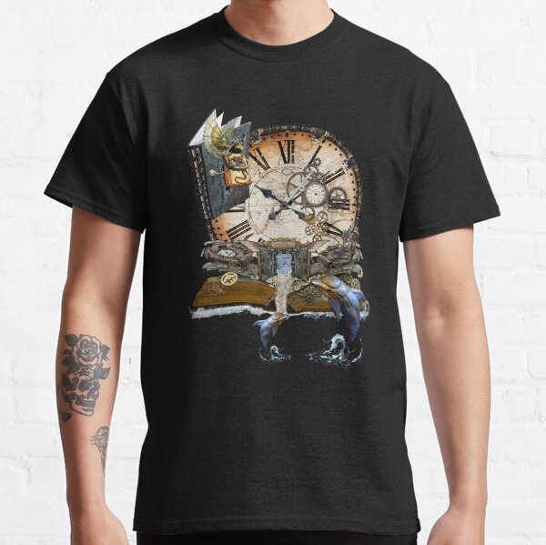 Steampunk Dragon Library Classic T-Shirt