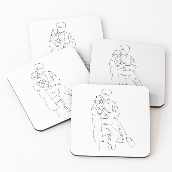 Item preview, BTS V Hugging Yeontan -Line Art ver.  designed and sold by kpupsister.