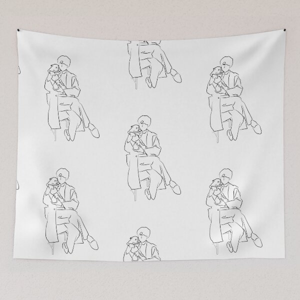 Item preview, BTS V Hugging Yeontan -Line Art ver.  designed and sold by kpupsister.