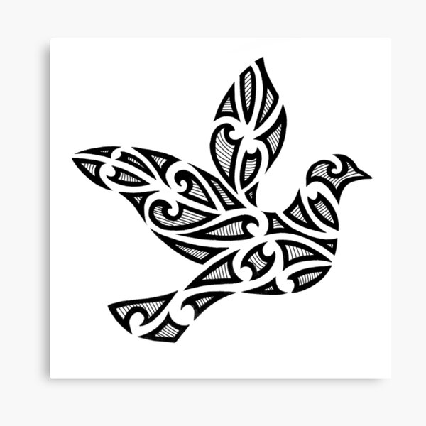 Diamond dove bird tribal tattoo 