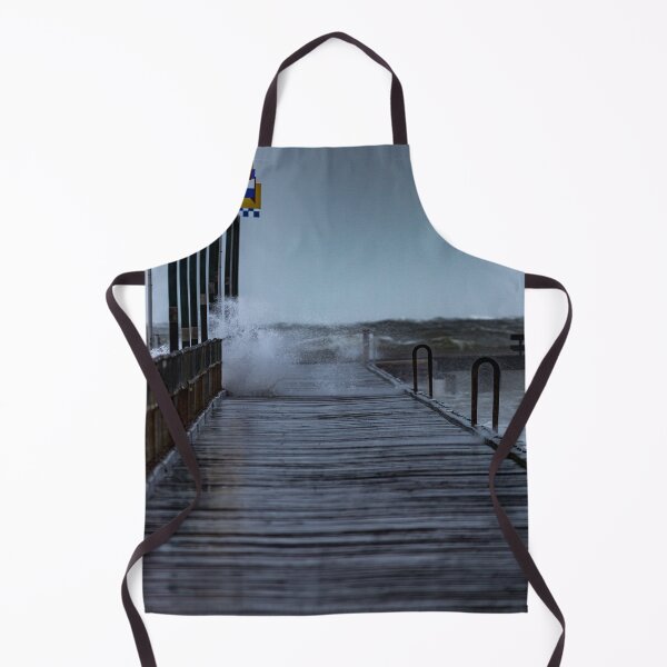 Item preview, Stormy Seas at Frankston Pier Waves crashing through the boards designed and sold by James-Cole.