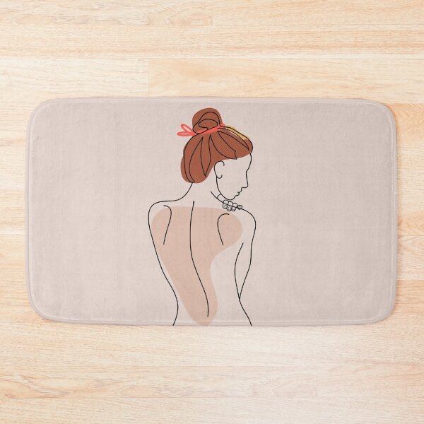 Item preview, Red Ribbon Nude Woman Illustration designed and sold by PeachyLitchi.
