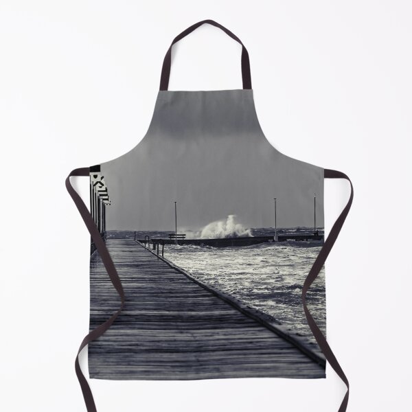 Item preview, Moody Frankston Pier with Waves Crashing in windy Storm designed and sold by James-Cole.