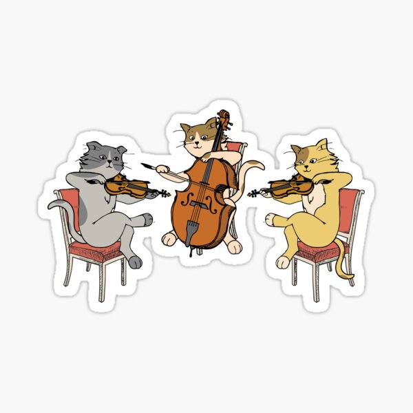 Item preview, Cats Playing Violin Cello Funny Cat Classic Music Lover Gift  designed and sold by alenaz.
