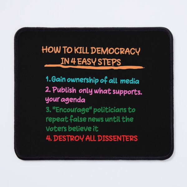 Item preview, How to kill democracy in 4 easy steps designed and sold by Scribblehound.