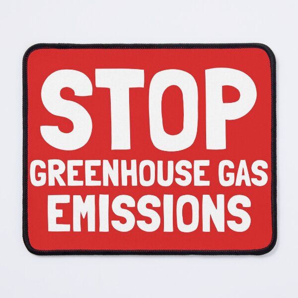 Item preview, STOP Greenhouse Gas Emissions Red White Environmental Advocacy designed and sold by cashewdays.