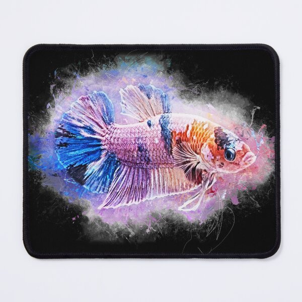 Item preview, Fighting fish Halfmoon marble metallic - Betta splendens designed and sold by AquariumLutter.