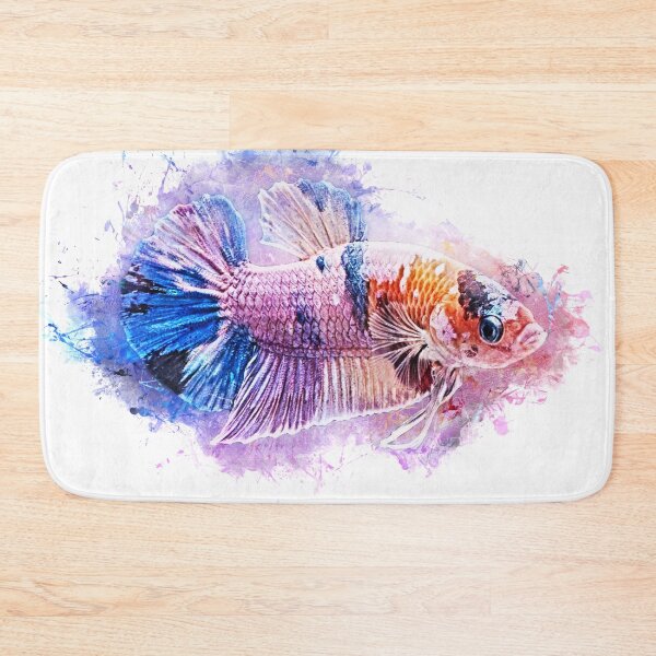 Item preview, Fighting fish Halfmoon marble metallic - Betta splendens designed and sold by AquariumLutter.