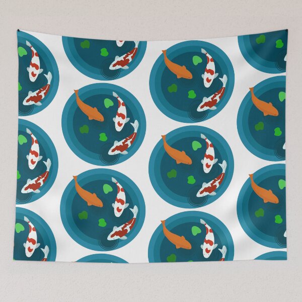 Item preview, Pond Full with Koi Carp Illustration designed and sold by NEOFO.
