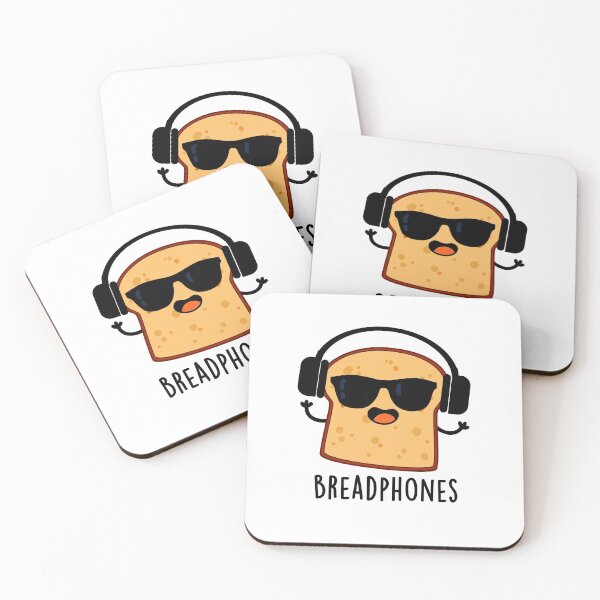 Item preview, Breadphones Funny Bread Headphones Puns  designed and sold by punnybone.