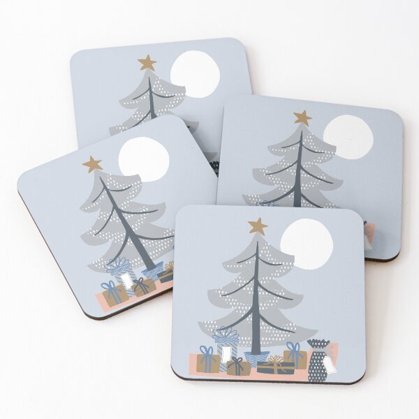 Item preview, Cute retro winter Christmas Tree with presents. designed and sold by LaBellCreative.